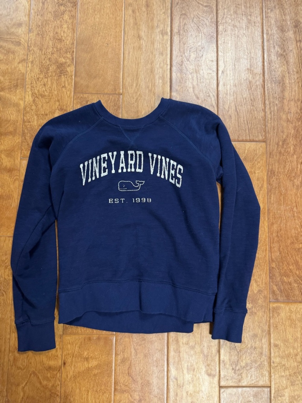 Vineyard Vines Navy Pullover with White Logo